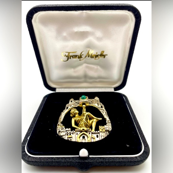 Vintage Frank Meisler Virgo Pendant / Pin Brooch 925 Silver - Picture 8 of 9